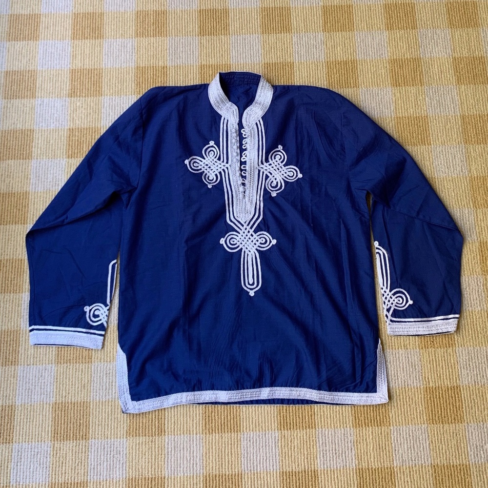 Boutique Embroidered Blue Blouse
